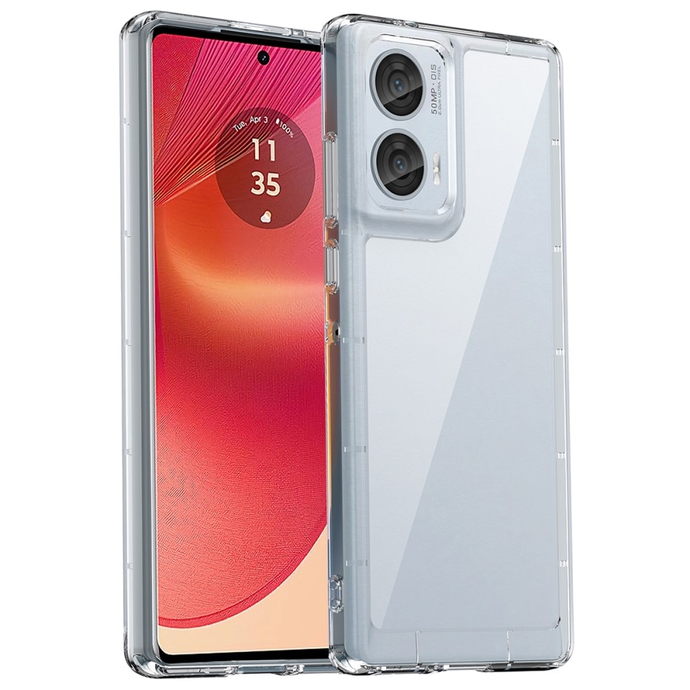 Coque hybride pour Motorola Edge 50 Fusion, transparent