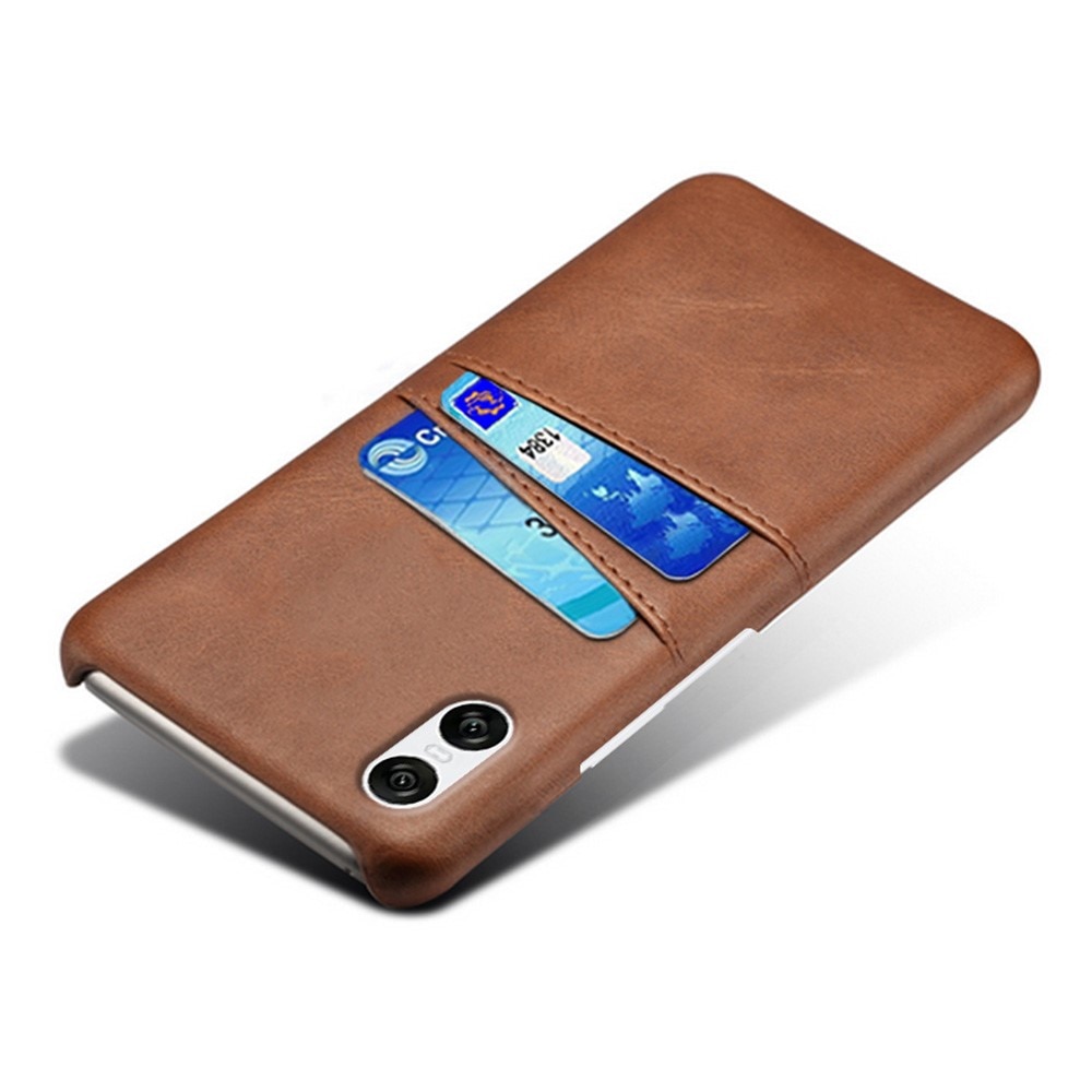 Coque Card Slots Sony Xperia 10 VI, Marron