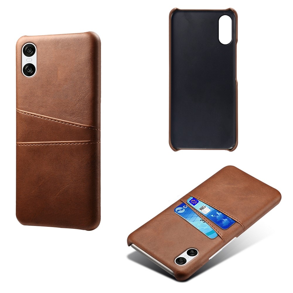 Coque Card Slots Sony Xperia 10 VI, Marron