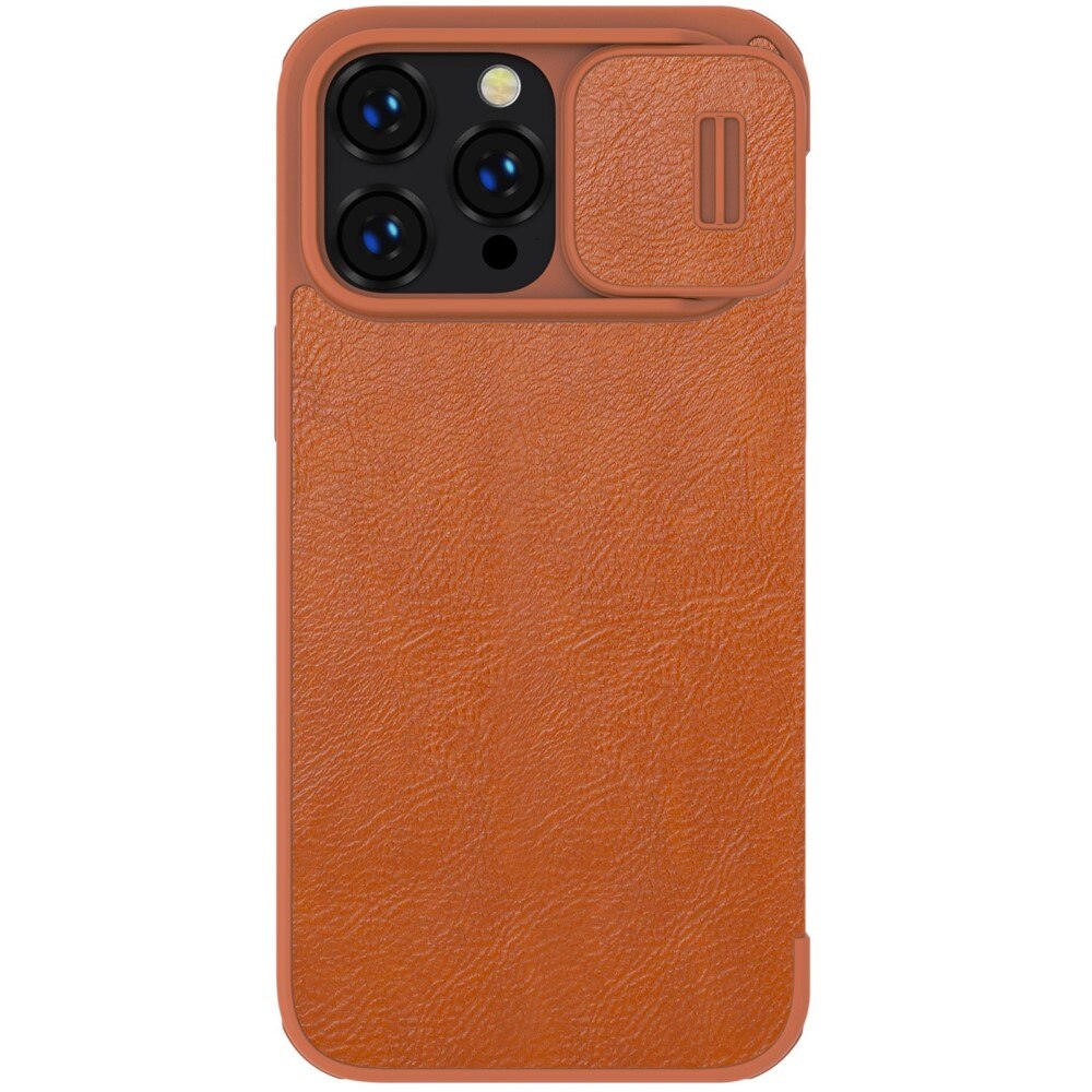 Etui Qin Pro CamShield iPhone 14 Pro Brown