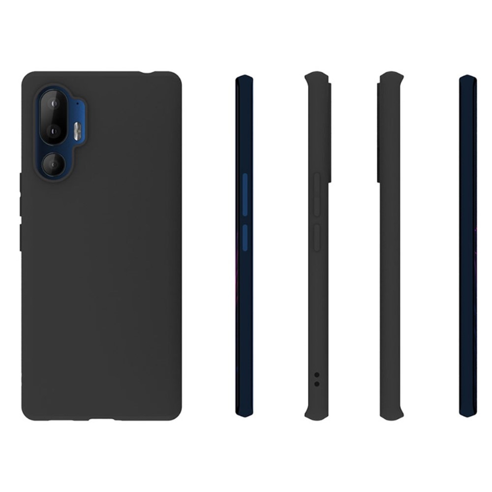Coque TPU résistante aux chocs HTC U24 Pro, Noir