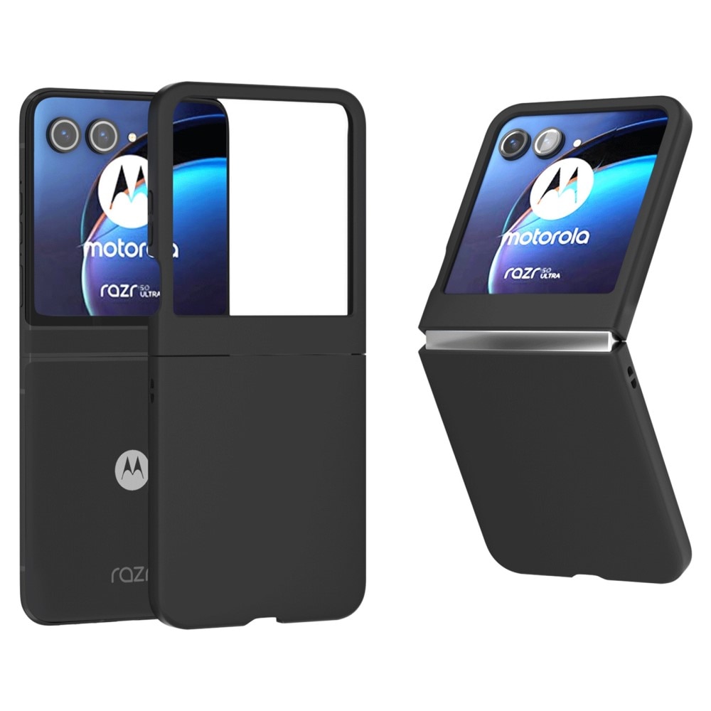 Coque dures caoutchoutées Motorola Razr 50, noir