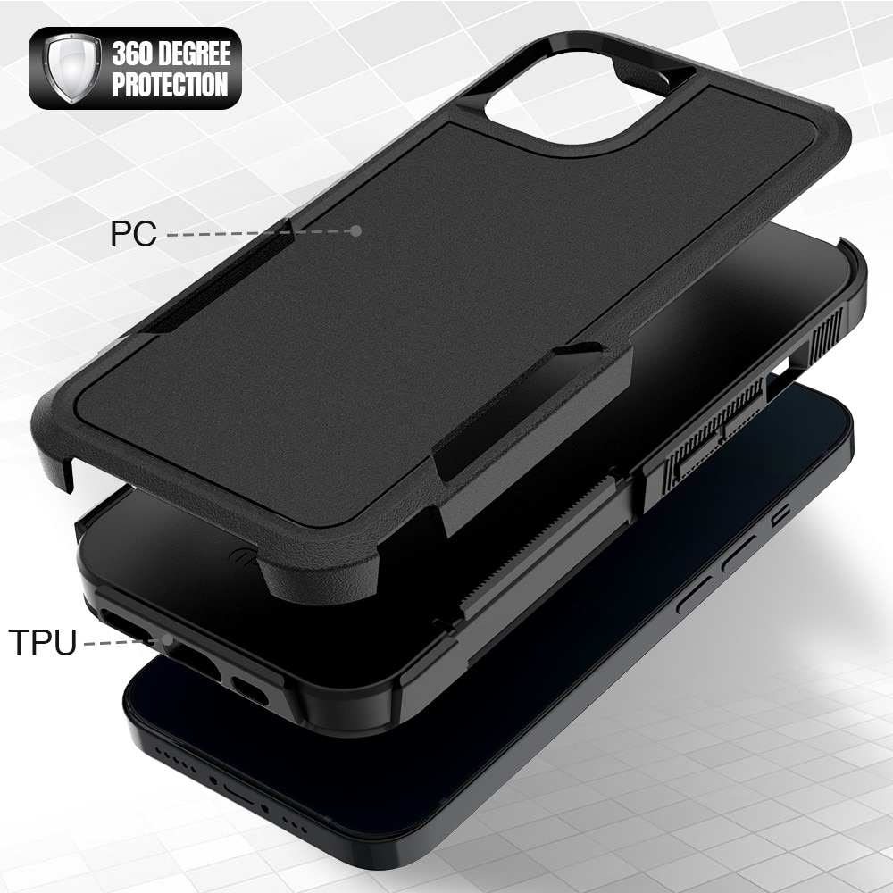 Coque hybride Off-road iPhone 13, noir