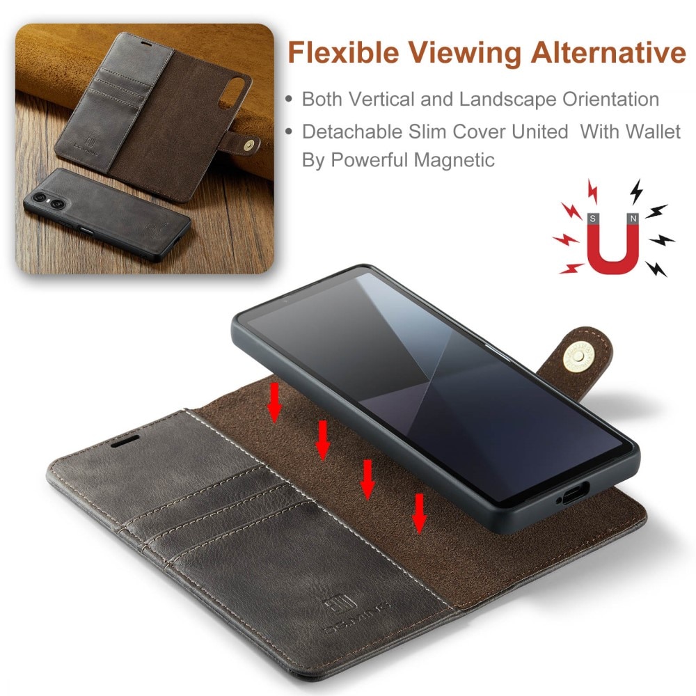Étui portefeuille Magnet Wallet Sony Xperia 10 VI, Brown