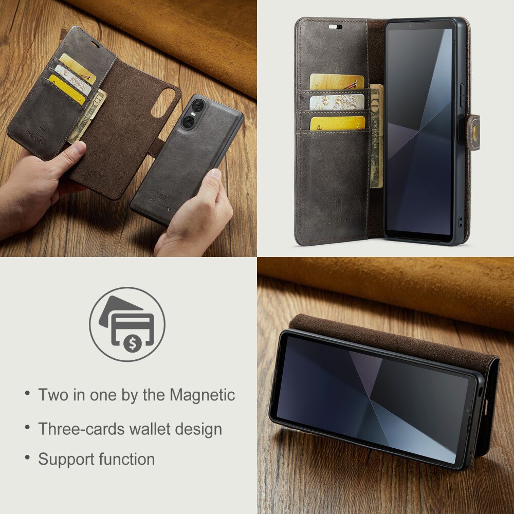 Étui portefeuille Magnet Wallet Sony Xperia 10 VI, Brown