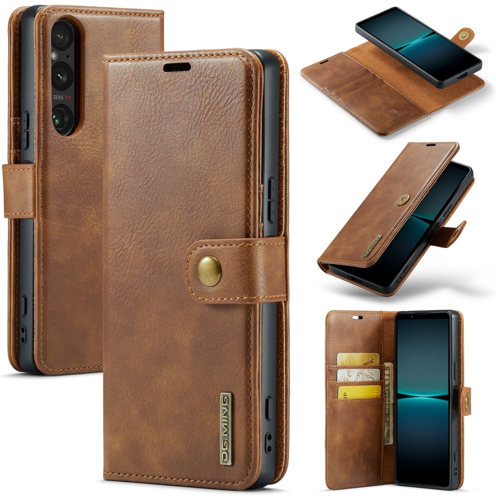 Étui portefeuille Magnet Wallet Sony Xperia 1 VI, Cognac