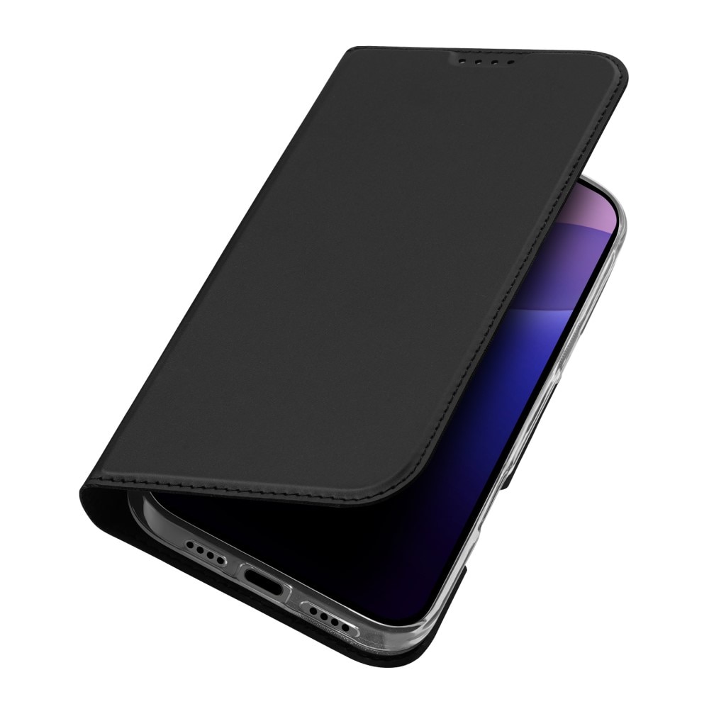 Étui portefeuille Skin Pro Series iPhone 16 Pro Max, Noir