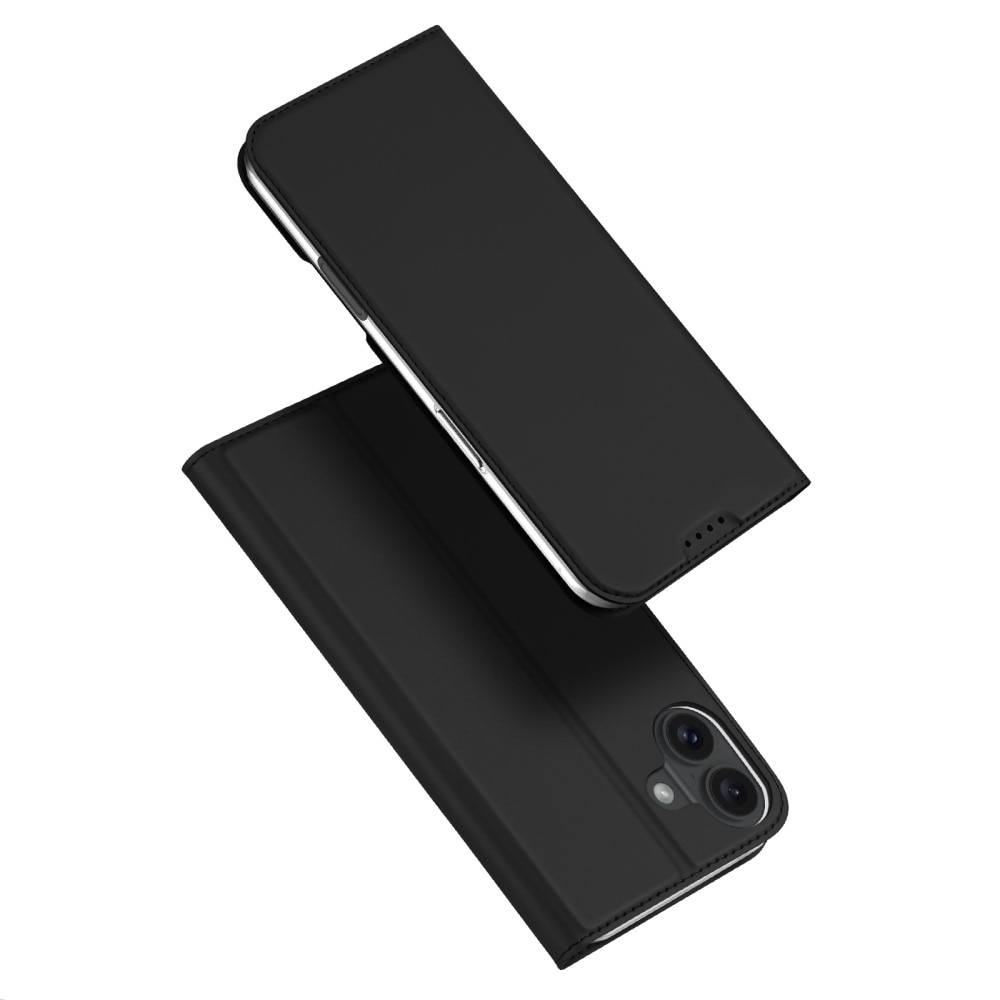 Étui portefeuille Skin Pro Series iPhone 16, Noir
