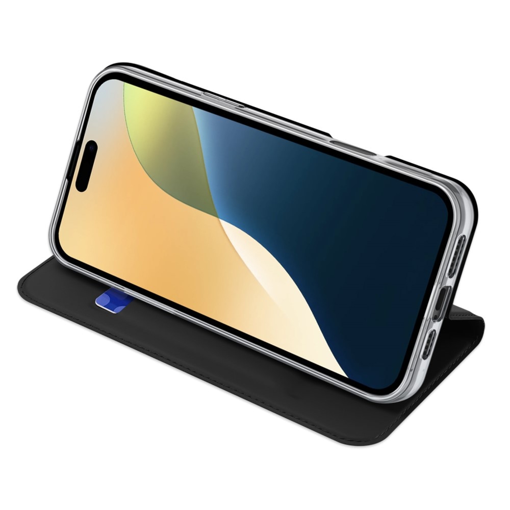 Étui portefeuille Skin Pro Series iPhone 16, Noir