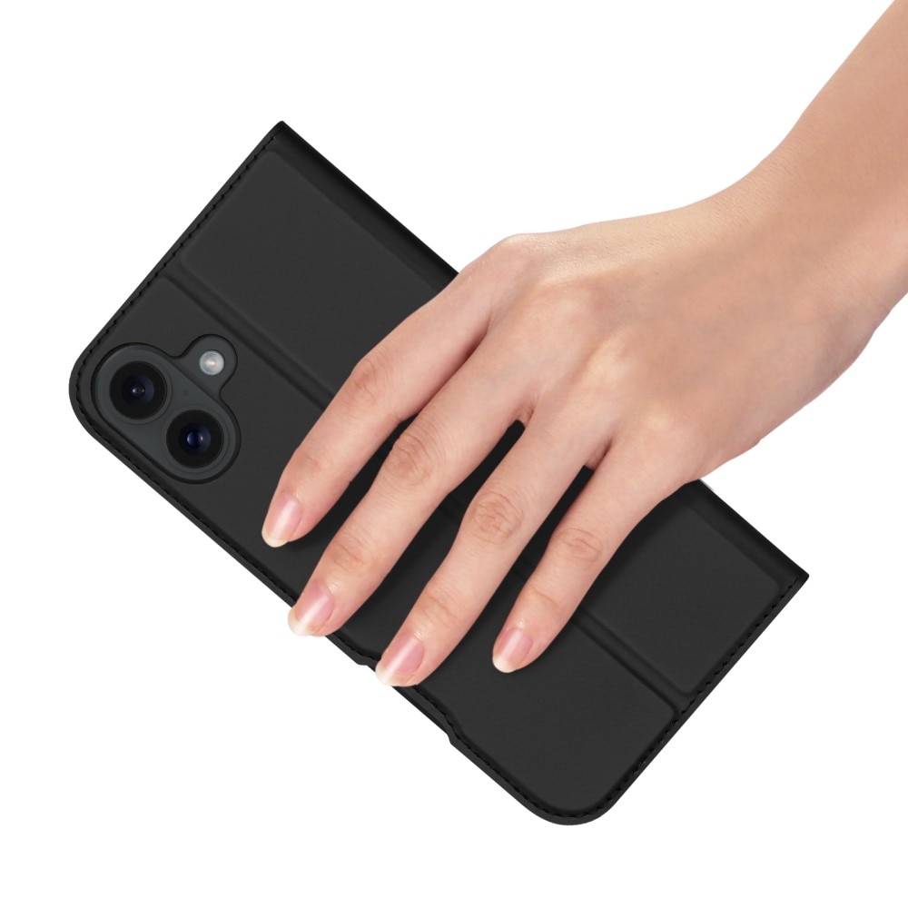 Étui portefeuille Skin Pro Series iPhone 16, Noir