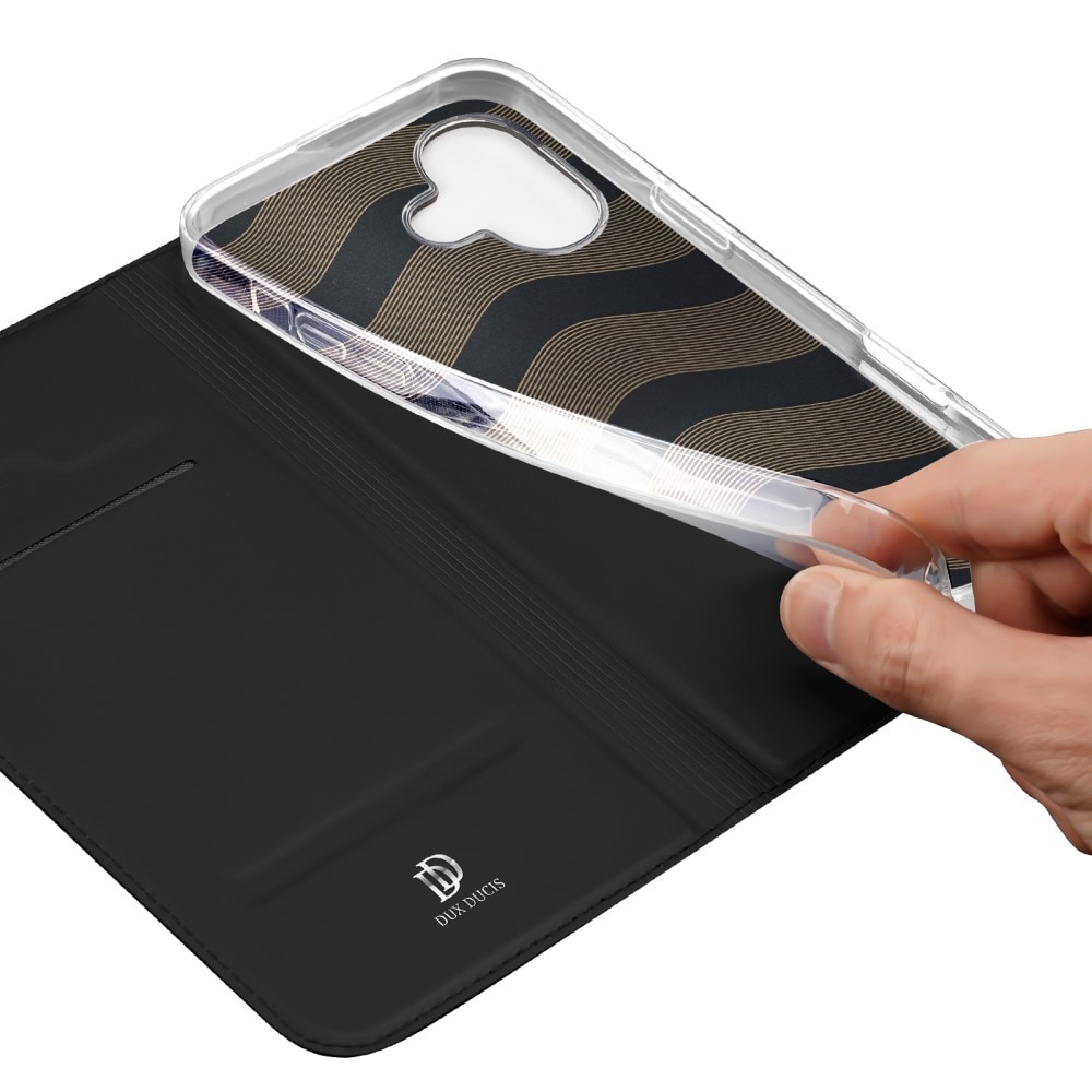 Étui portefeuille Skin Pro Series iPhone 16, Noir