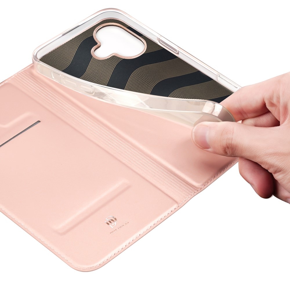 Étui portefeuille Skin Pro Series iPhone 16, Or rose