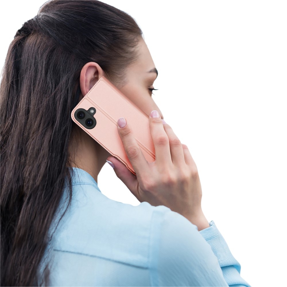 Étui portefeuille Skin Pro Series iPhone 16, Or rose