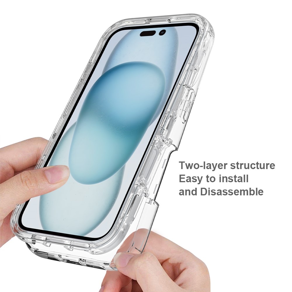 Coque de couverture complète iPhone 16, Transparent