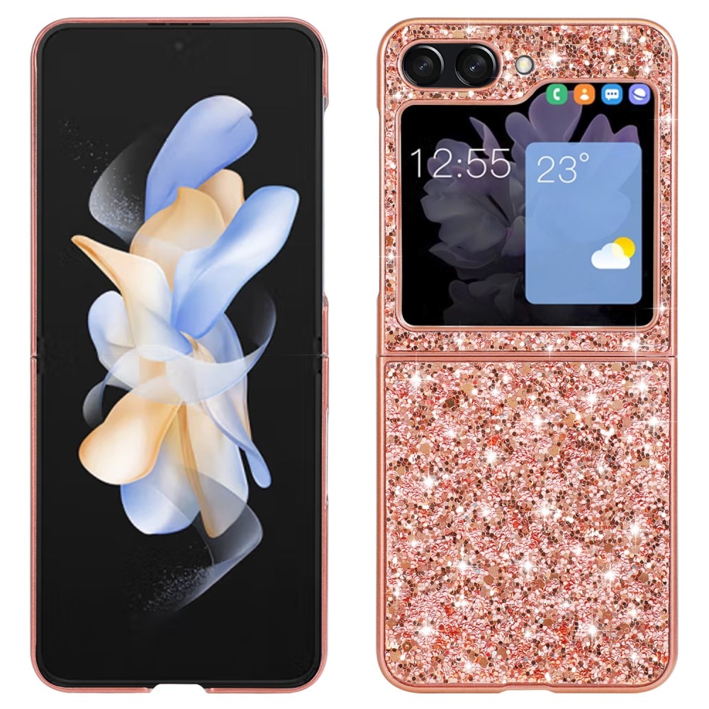 Coque Briller Samsung Galaxy Z Flip 6, or rose