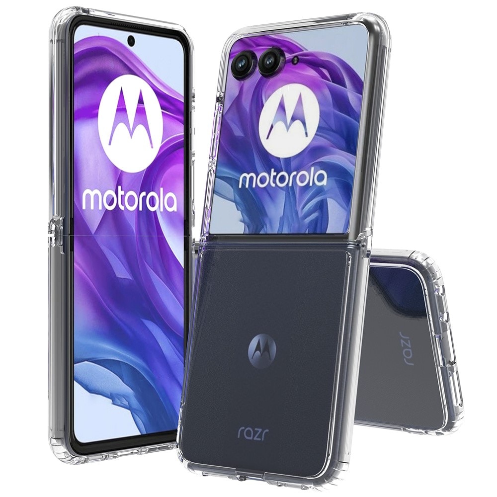 Coque hybride pour Motorola Razr 50 Ultra, Transparent