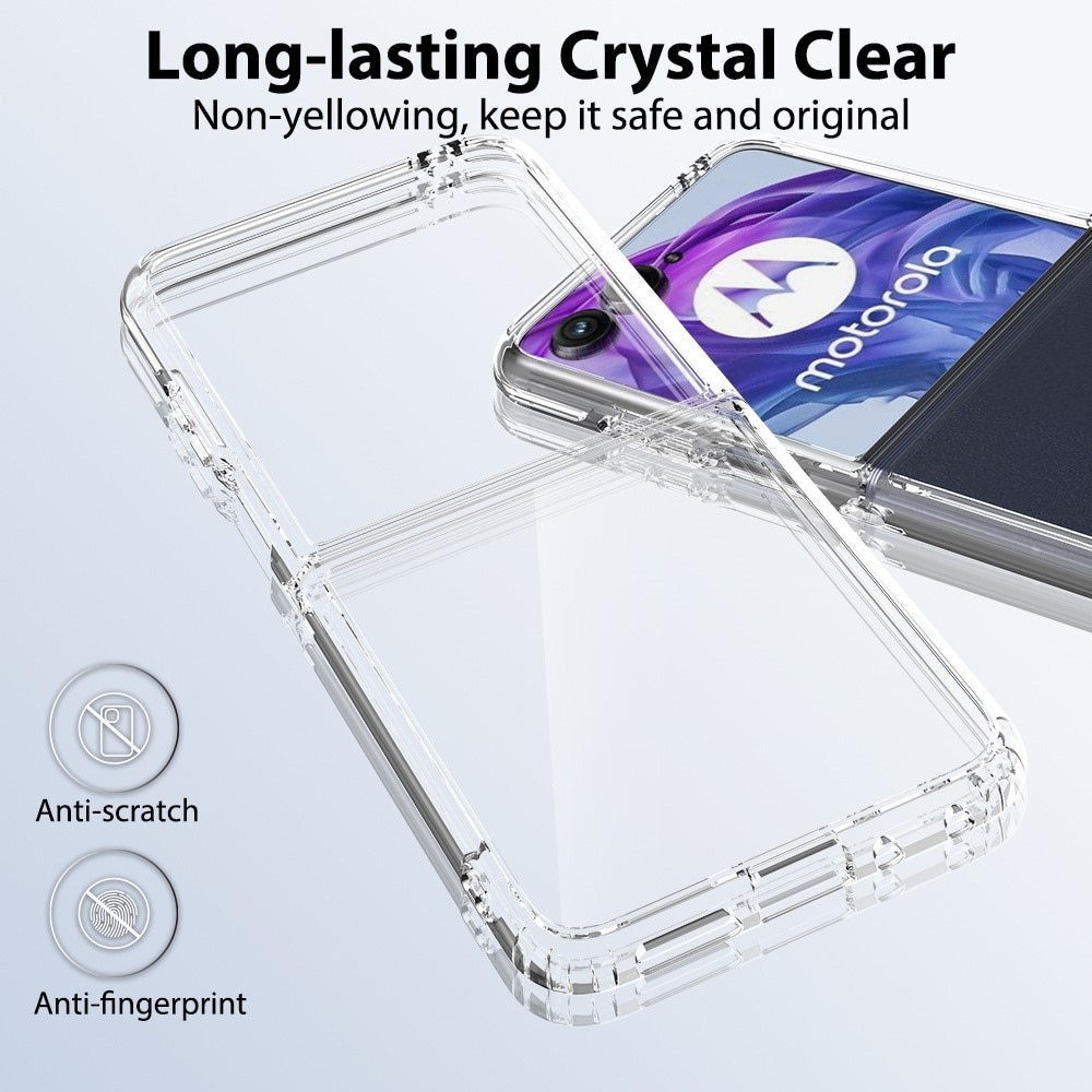 Coque hybride pour Motorola Razr 50 Ultra, Transparent