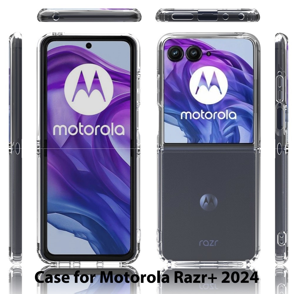Coque hybride pour Motorola Razr 50 Ultra, Transparent