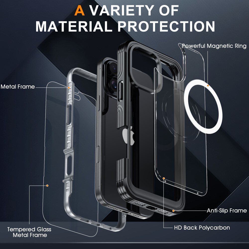 Coque Premium Full Protection iPhone 16 Pro Max, Black