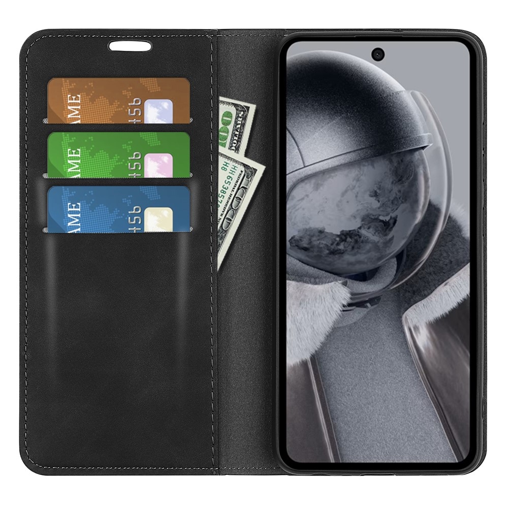 Coque portefeuille mince HMD Pulse Pro, Noir