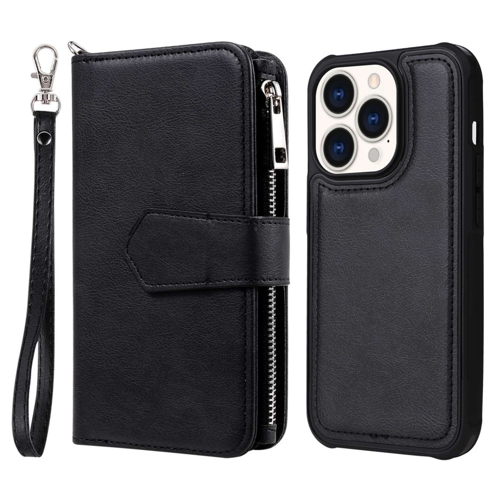 Zipper Magnet Wallet iPhone 14 Pro Noir