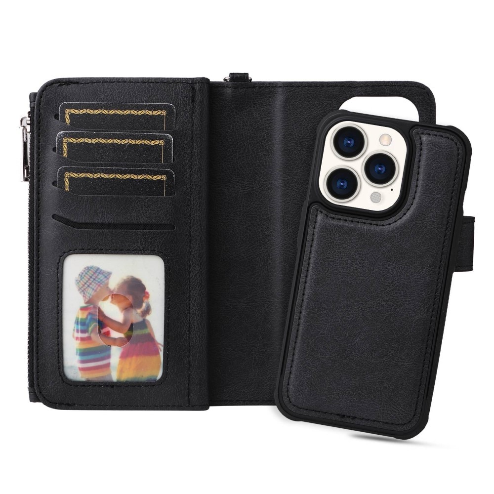 Zipper Magnet Wallet iPhone 14 Pro Noir