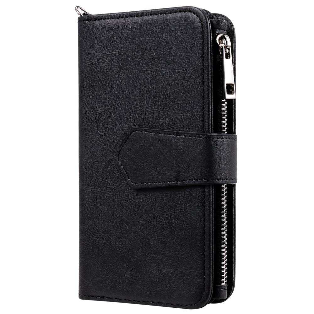 Zipper Magnet Wallet iPhone 14 Plus Noir