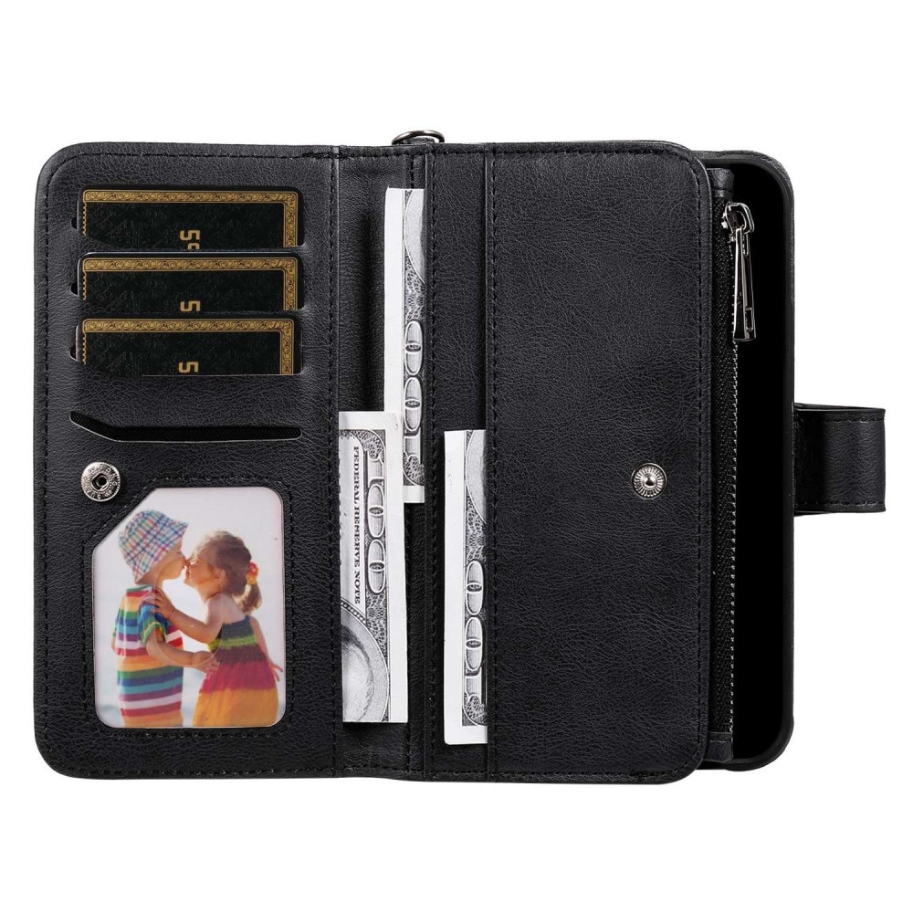 Zipper Magnet Wallet iPhone 14 Pro Max Noir