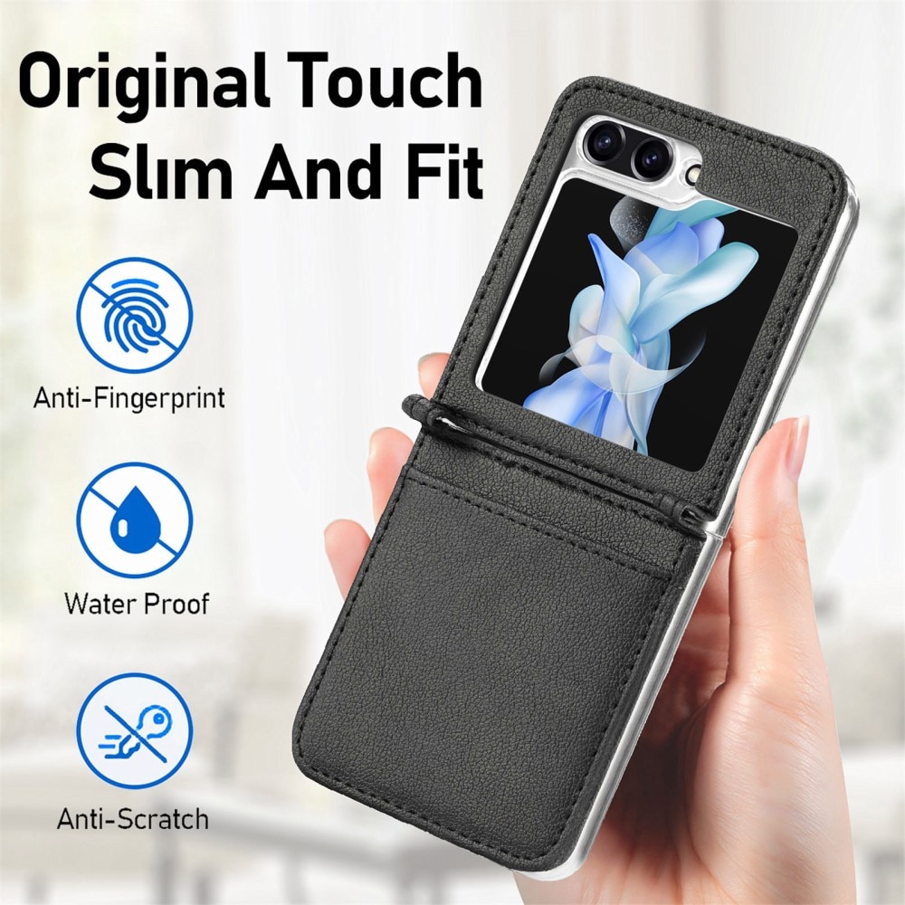 Étui portefeuille Slim Card Wallet Samsung Galaxy Z Flip 6, noir