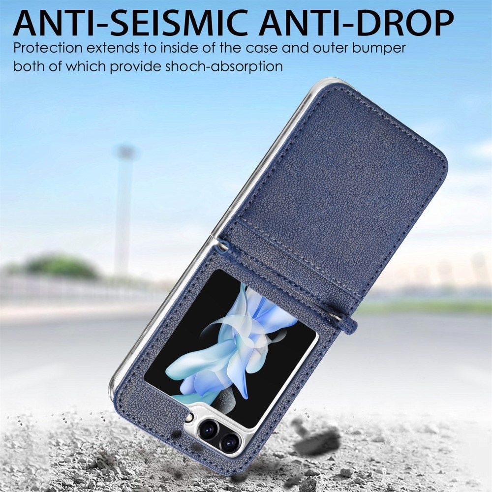 Étui portefeuille Slim Card Wallet Samsung Galaxy Z Flip 7 FE, Bleu