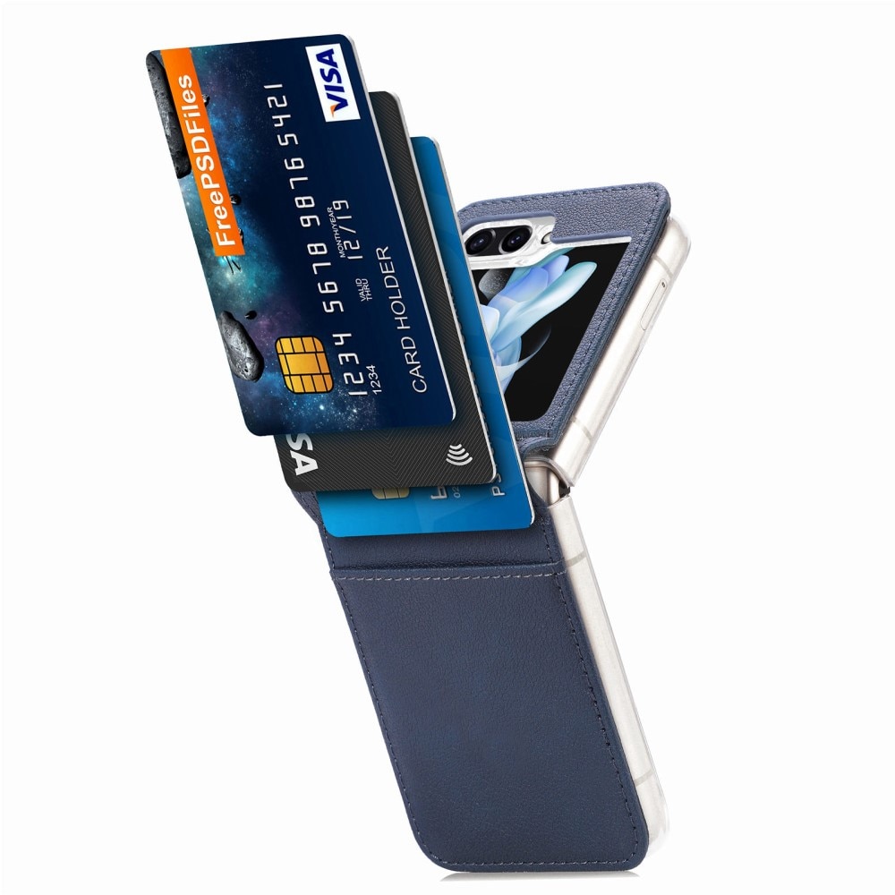 Étui portefeuille Slim Card Wallet Samsung Galaxy Z Flip 6, bleu