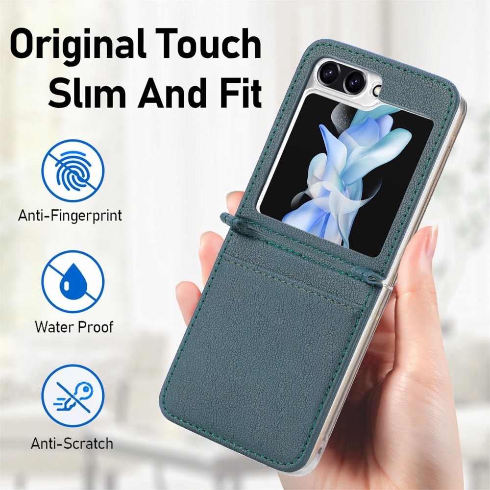 Étui portefeuille Slim Card Wallet Samsung Galaxy Z Flip 6, vert