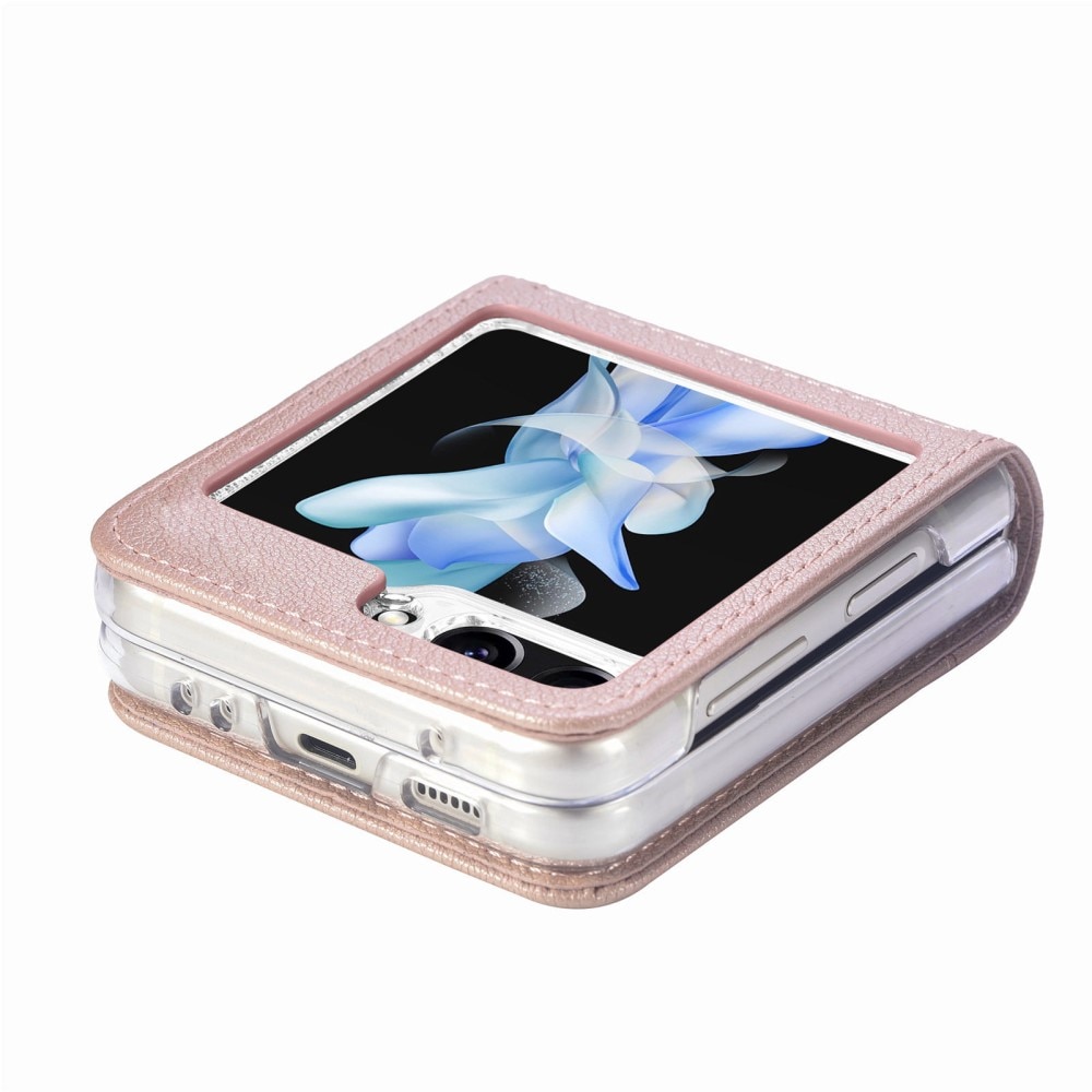 Étui portefeuille Slim Card Wallet Samsung Galaxy Z Flip 6, rose