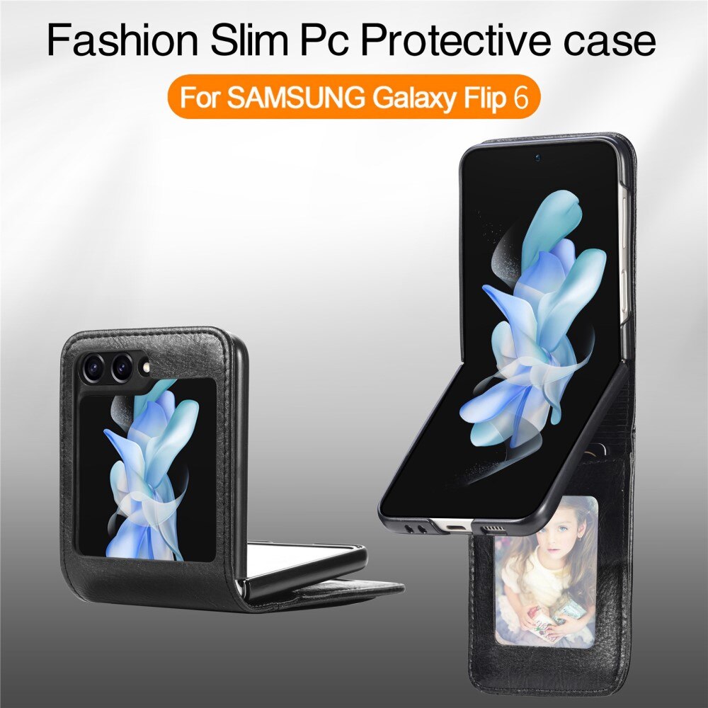 Coque portefeuille Samsung Galaxy Z Flip 6, noir