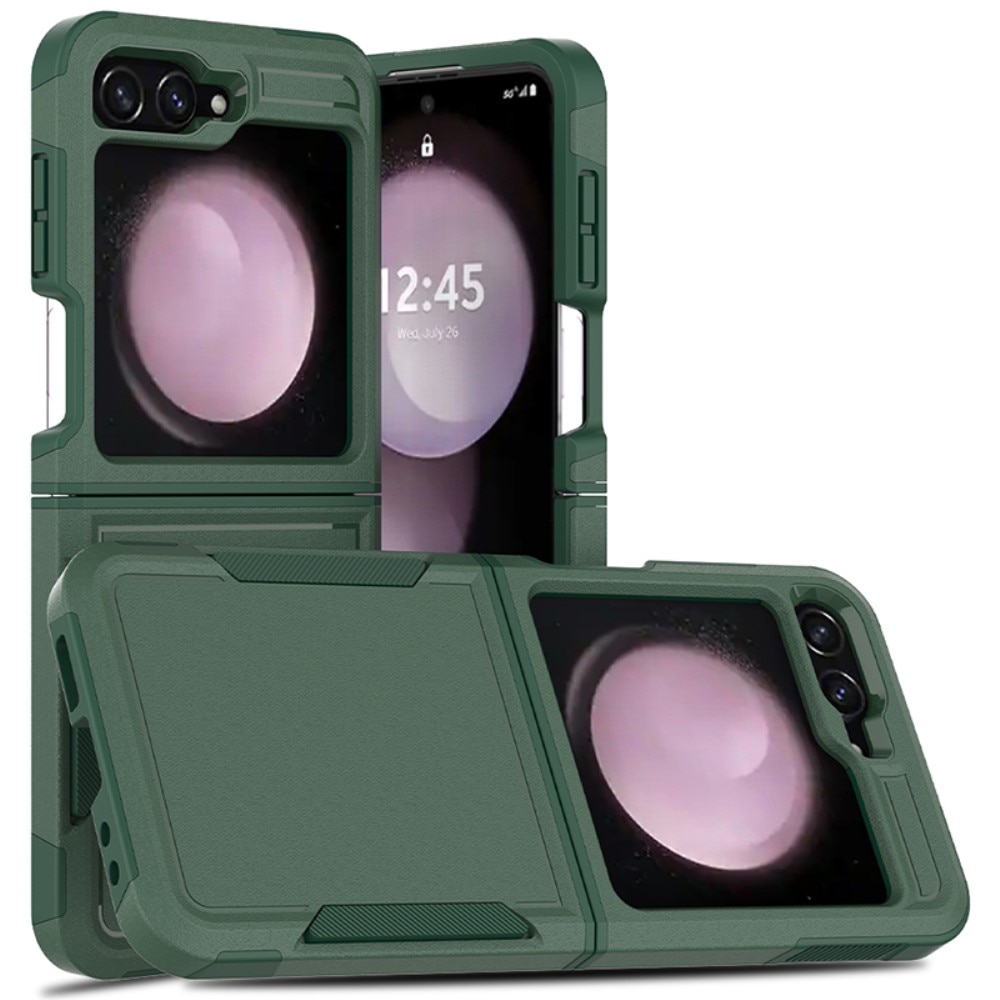 Coque hybride Off-road Samsung Galaxy Z Flip 7, Vert