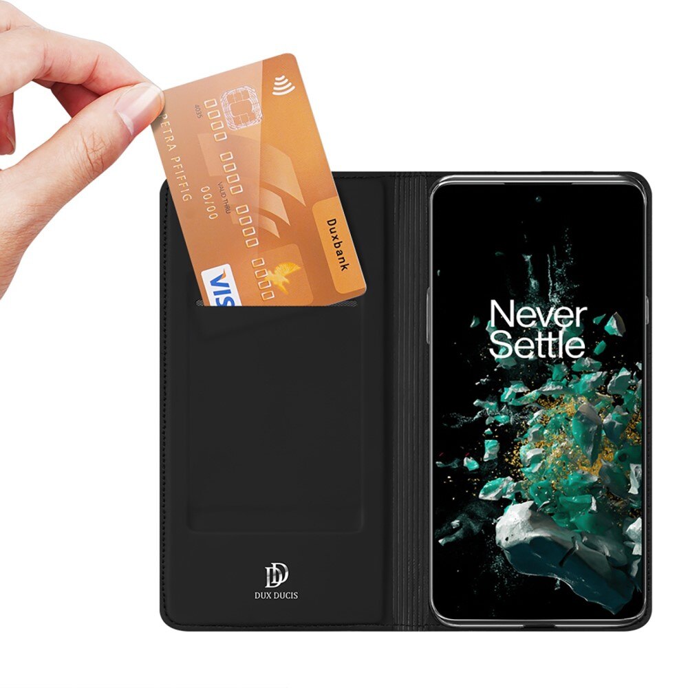Étui portefeuille Skin Pro Series  OnePlus 10T, Noir