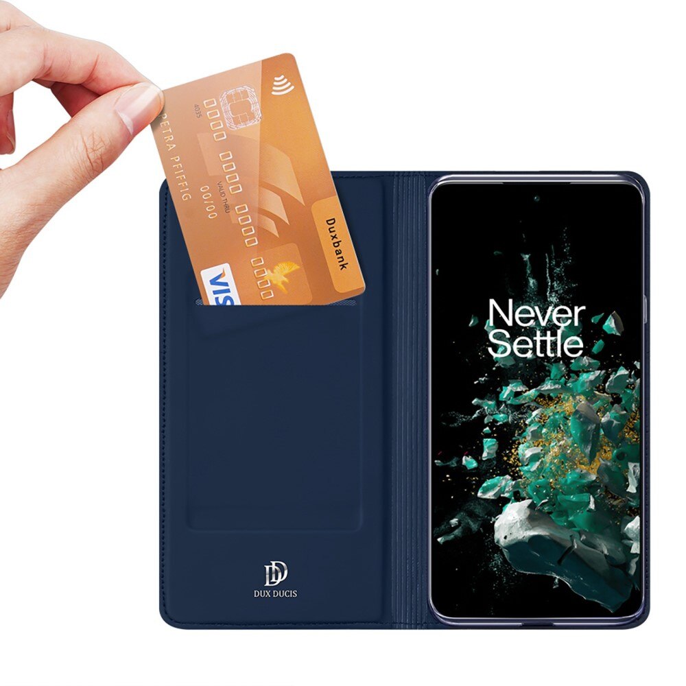 Étui portefeuille Skin Pro Series  OnePlus 10T, Bleu