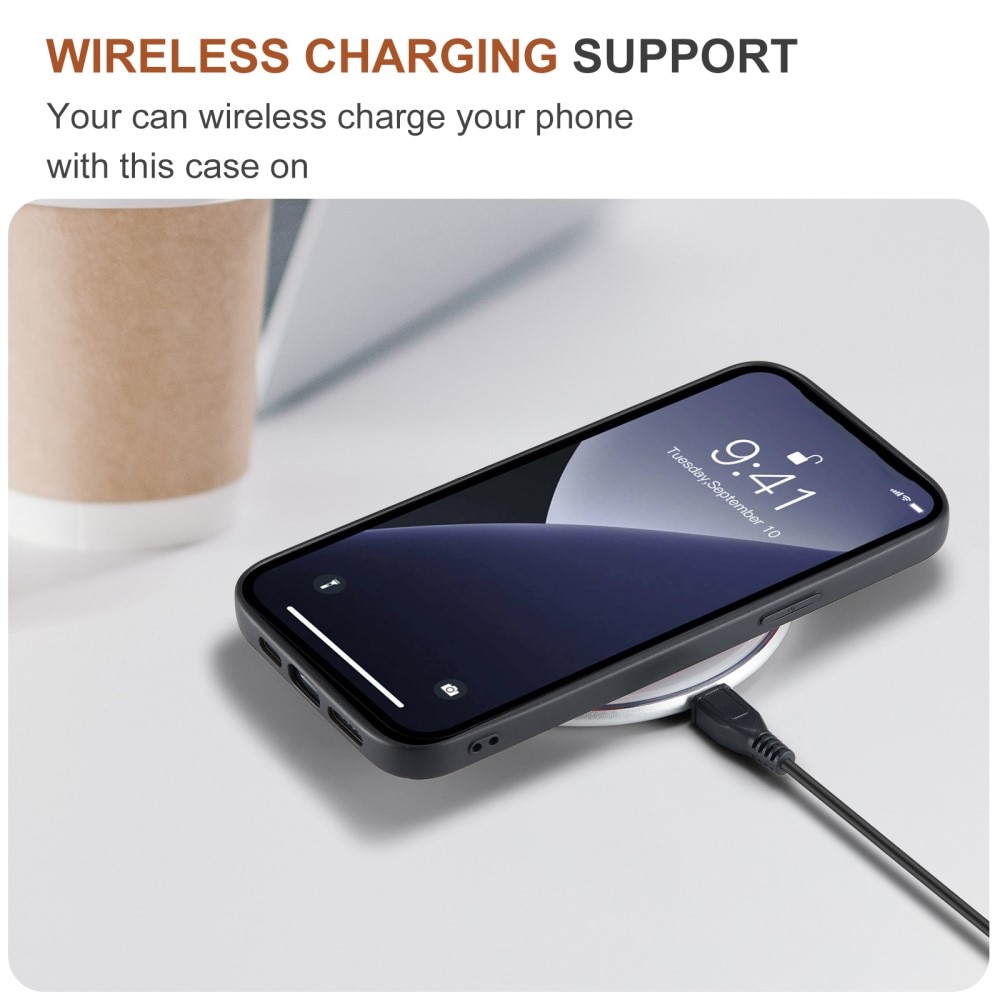 Coque Magnetic Card Slot iPhone 16 Pro, Black