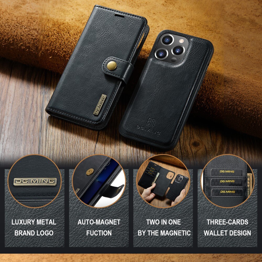 Étui portefeuille Magnet Wallet iPhone 16 Pro, Black