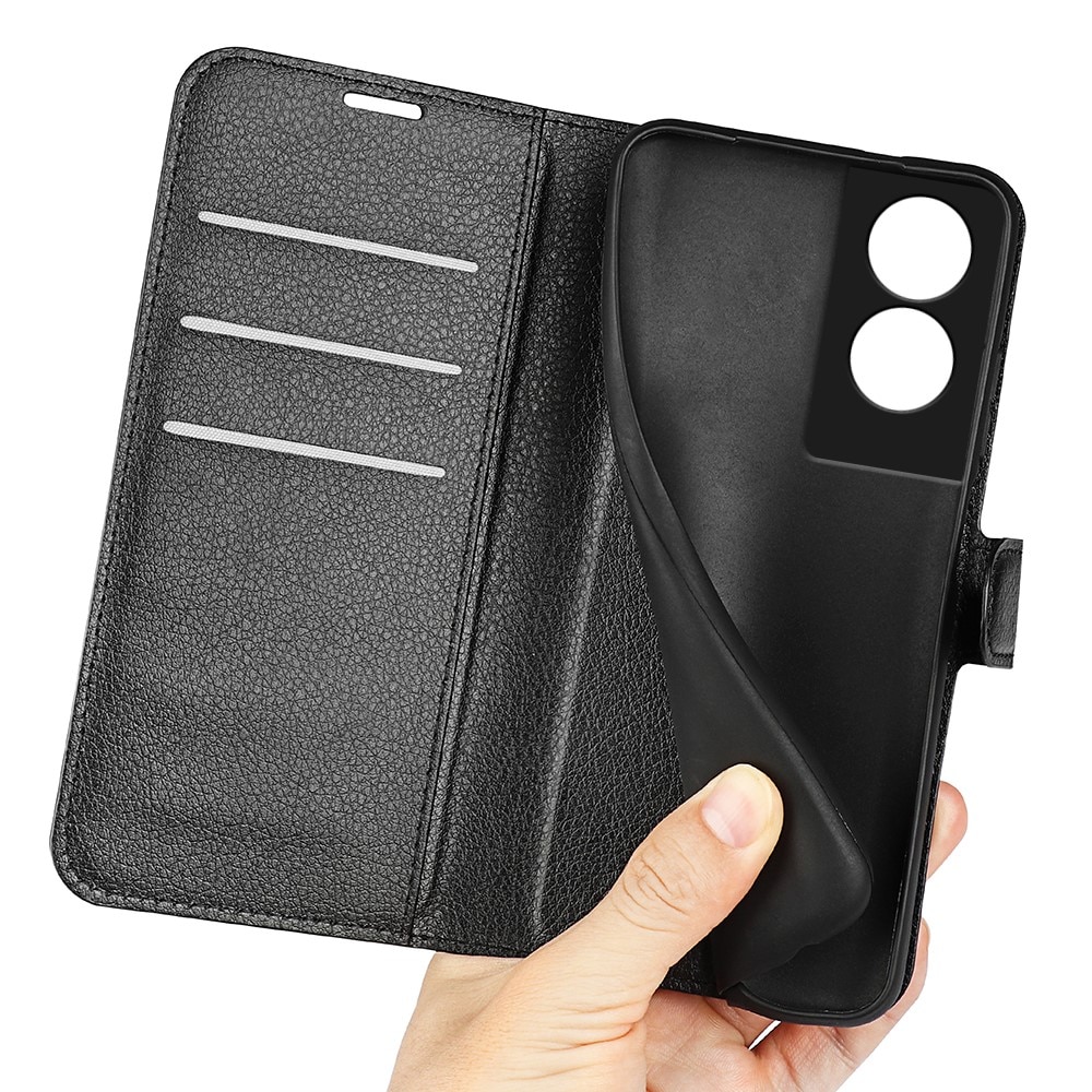 Coque portefeuille  TCL 505, Noir