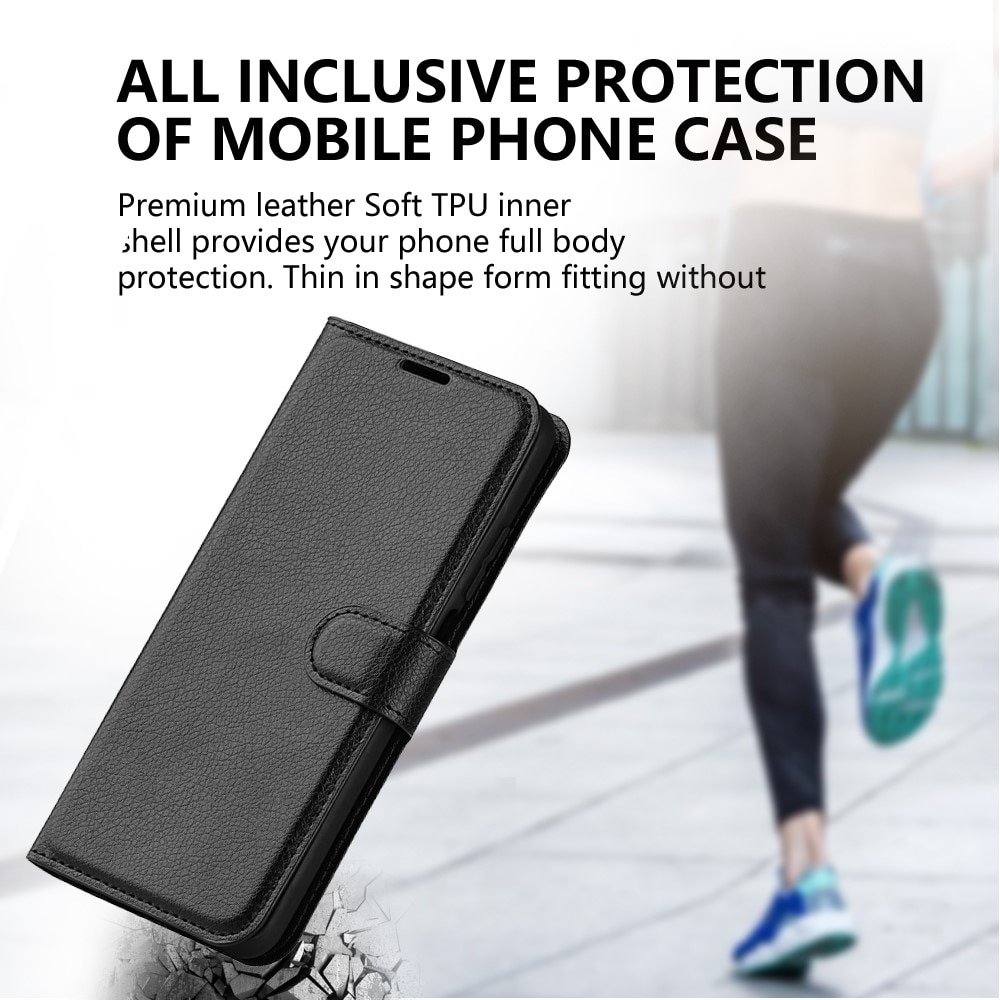 Coque portefeuille  TCL 505, Noir