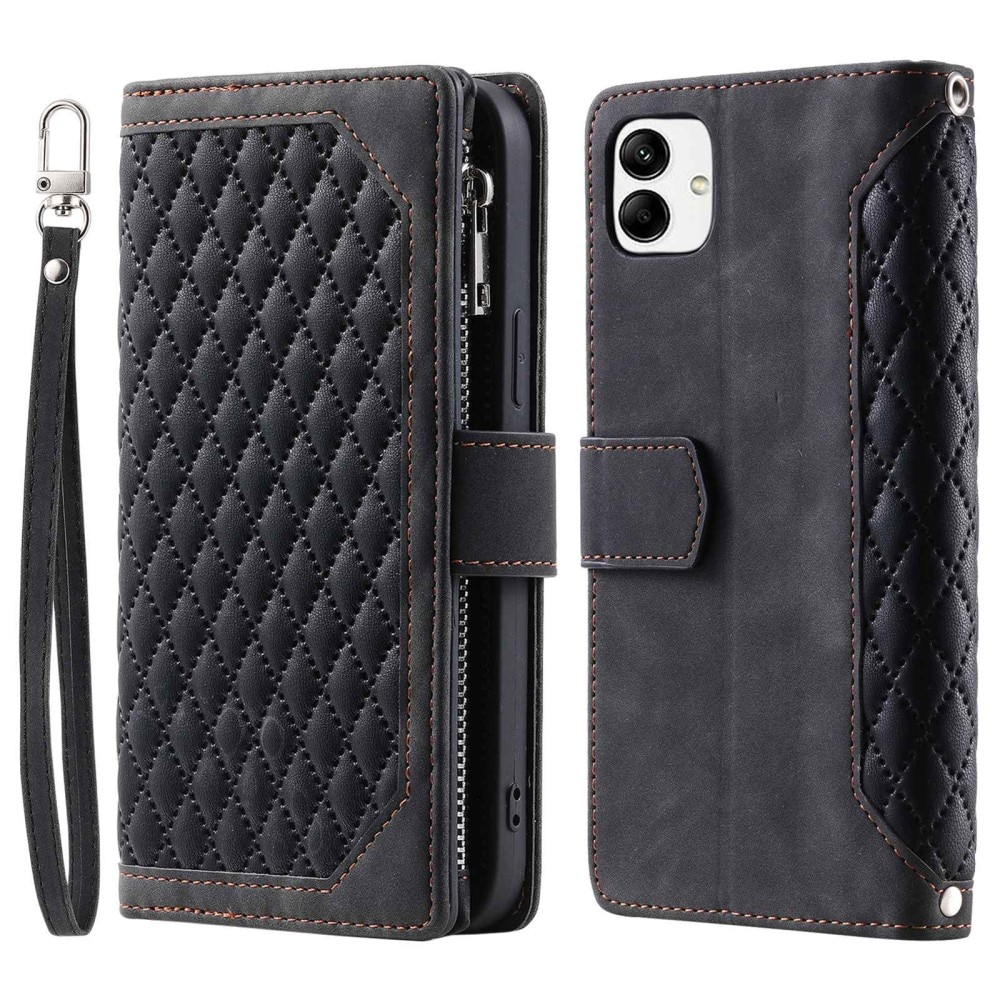 Étui portefeuille matelassée pour Samsung Galaxy A04, Noir