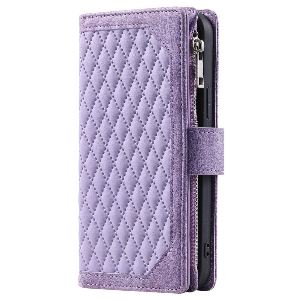 Étui portefeuille matelassée pour Samsung Galaxy A04, Violet