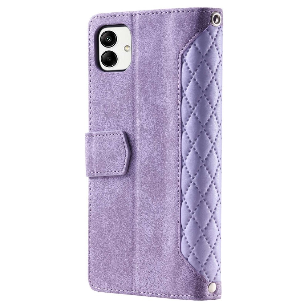 Étui portefeuille matelassée pour Samsung Galaxy A04, violet