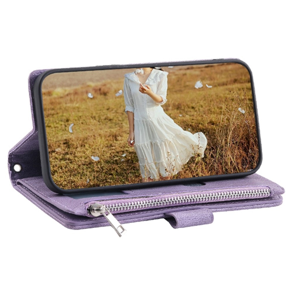 Étui portefeuille matelassée pour Samsung Galaxy A04, violet