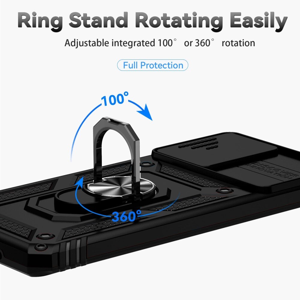 Coque Hybride Ring avec Protège Caméra Samsung Galaxy S20, Noir