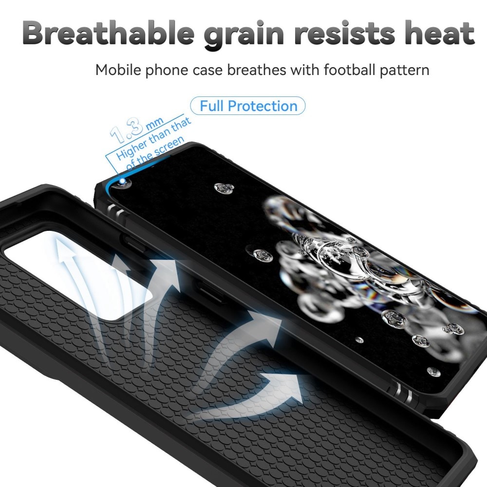 Coque Hybride Ring avec Protège Caméra Samsung Galaxy S20 Ultra, Noir