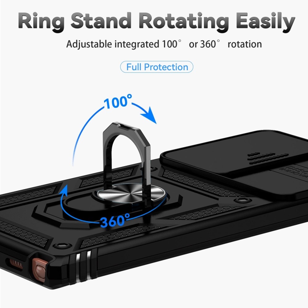 Coque Hybride Ring avec Protège Caméra Samsung Galaxy Note 20 Ultra Noir