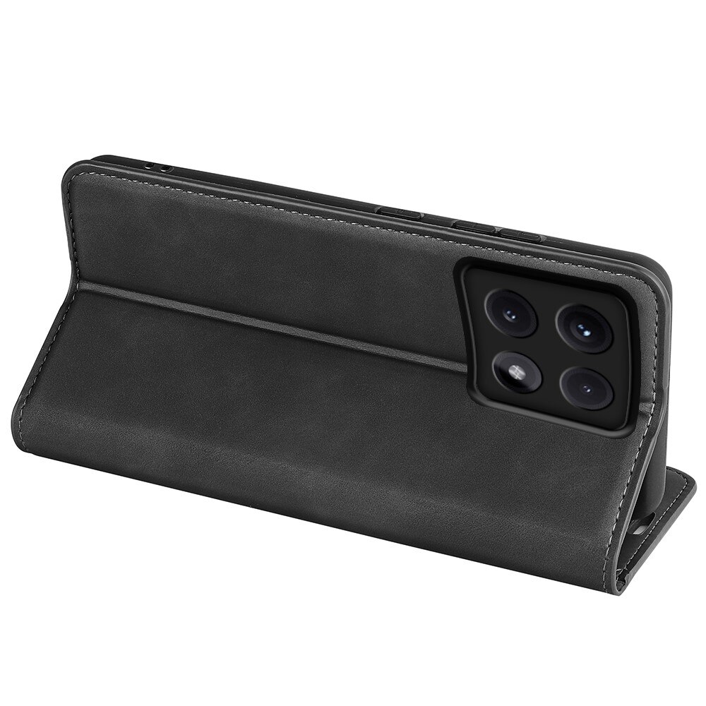Coque portefeuille mince Xiaomi 14T, Noir