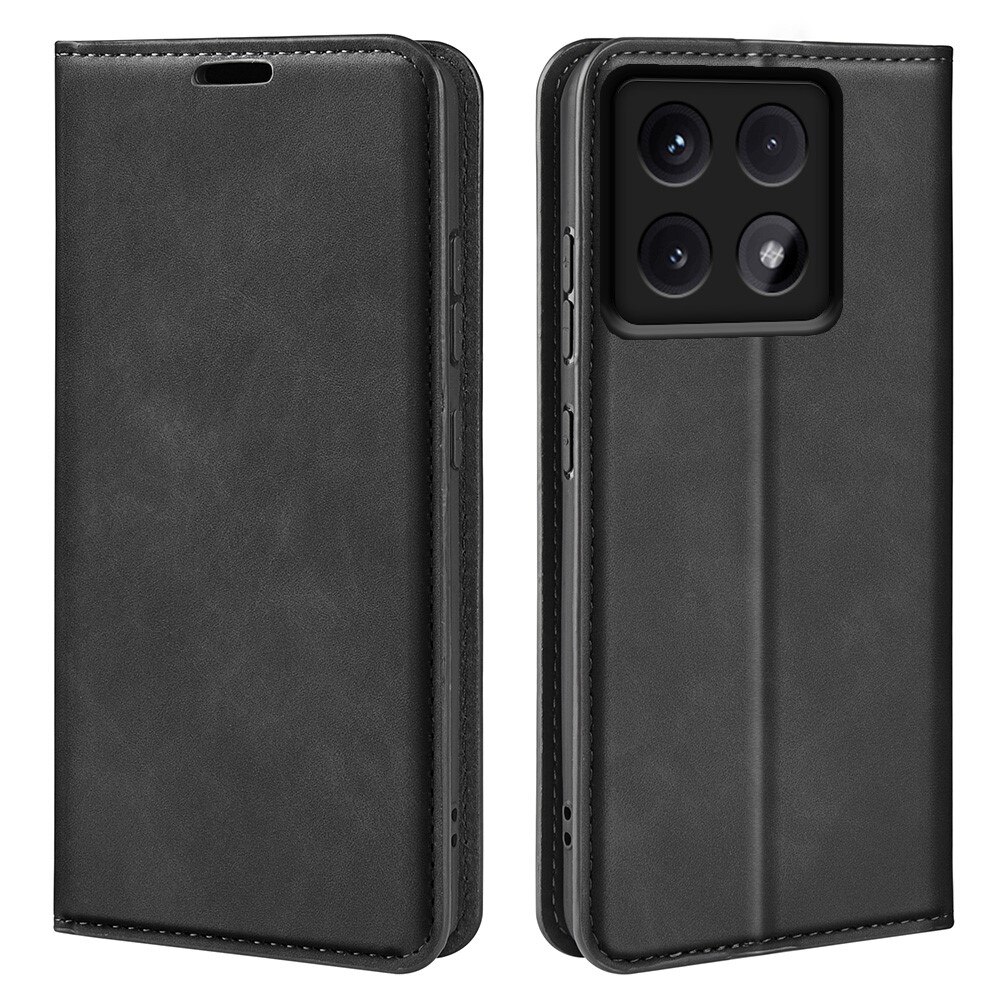 Coque portefeuille mince Xiaomi 14T Pro, Noir